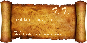 Tretter Terézia névjegykártya